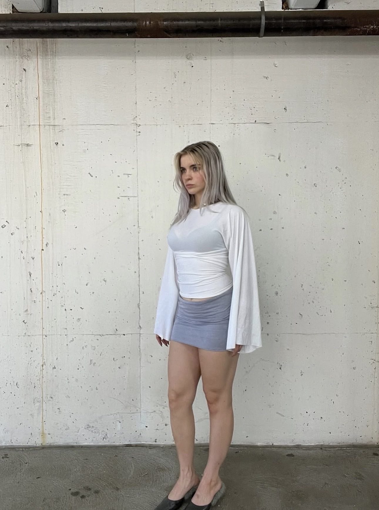 Veil — cape sleeve eveningwear